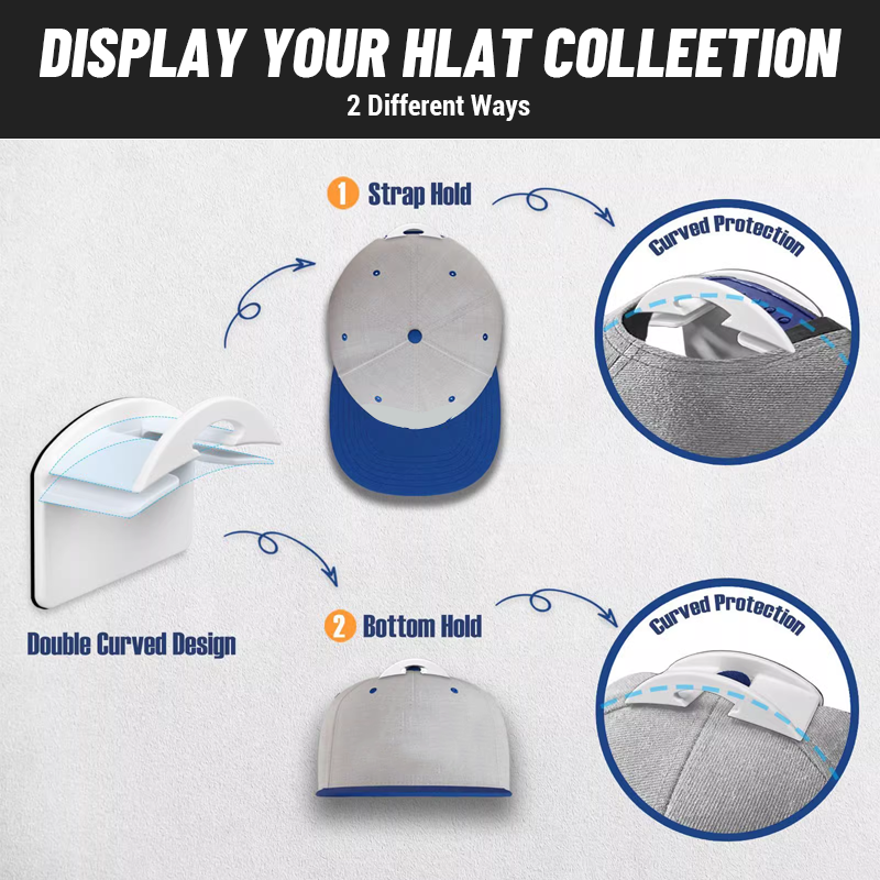 Baseball Hat Holder for Wall
