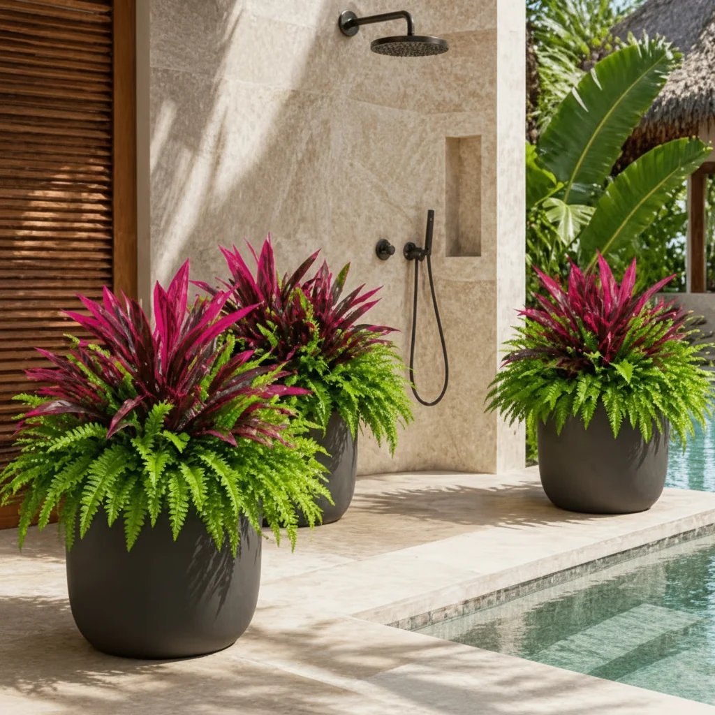 💥 Summer Special 🔥 UV-Resistant Artificial Ferns & Red Dragon Trees – Lush Greenery That Stays Fresh All Year Round!