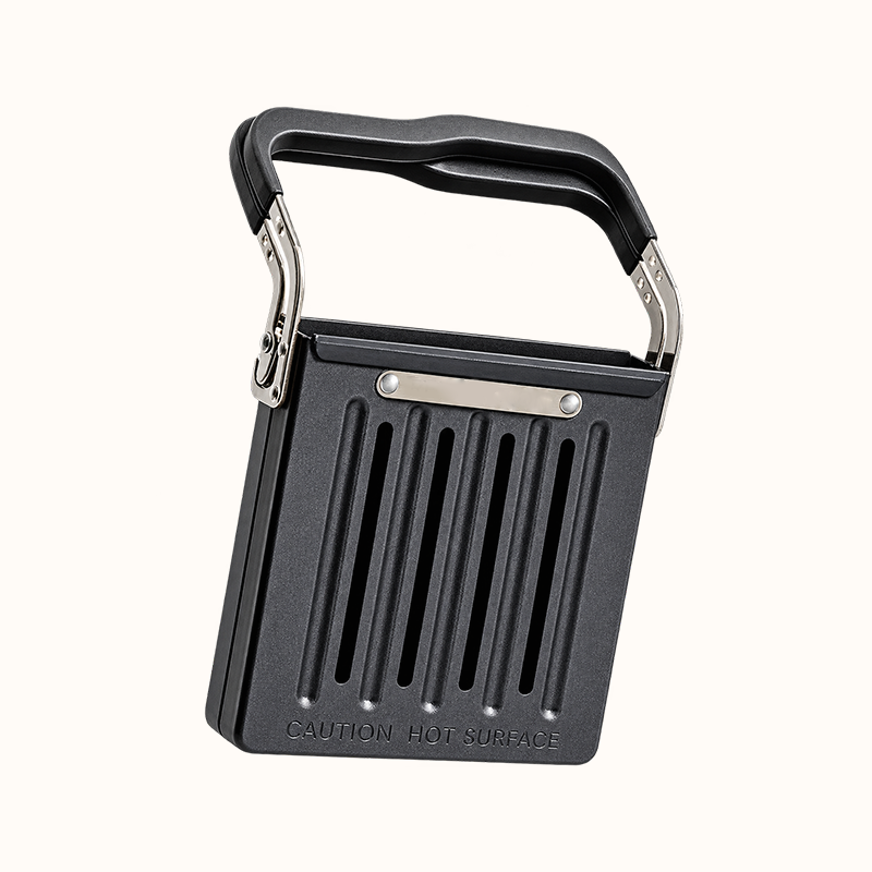 Hinged Sandwich Grill with Ridged Plates