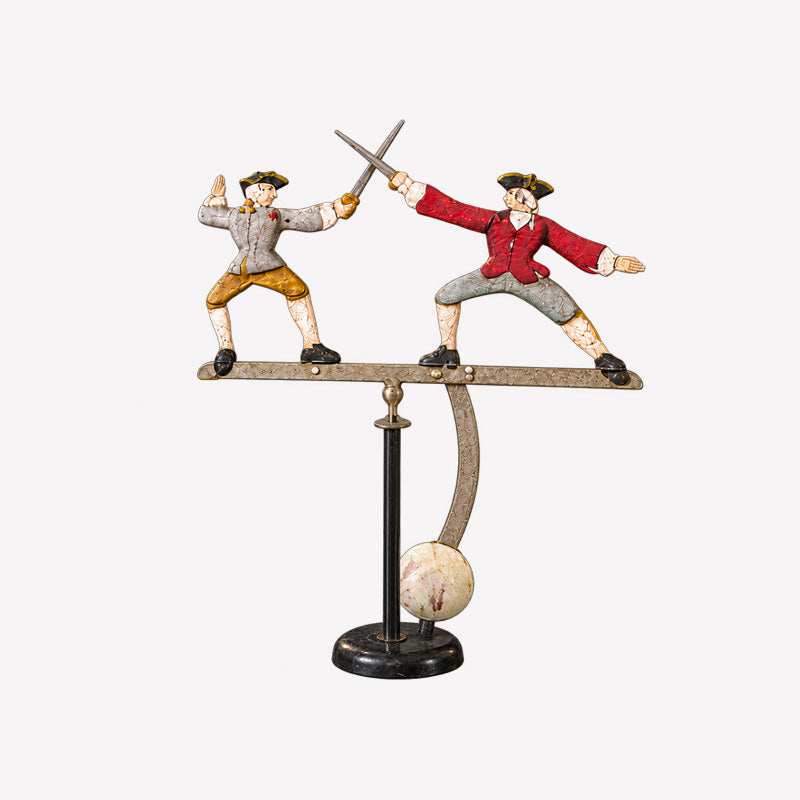 🤺 Wobbling Fencer Figurine – Kinetic Desk & Shelf Decor