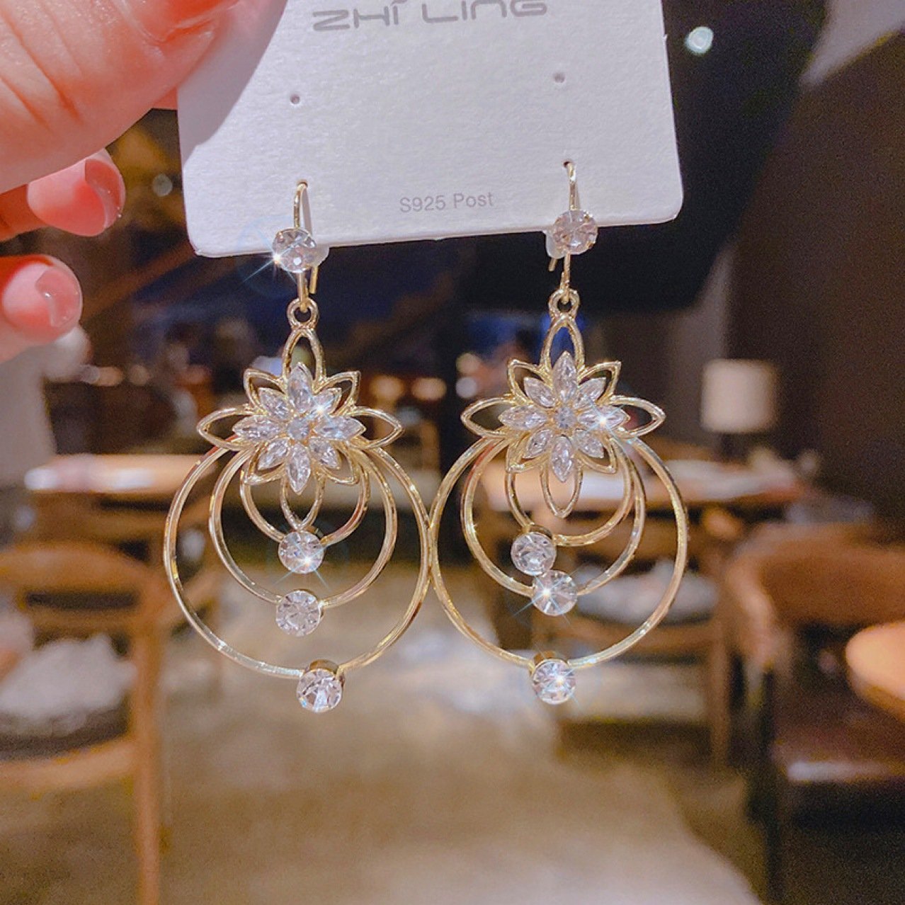🎄Christmas Promotion-40% OFF🎄Geometric Multi-Layered Circle Flower Earrings