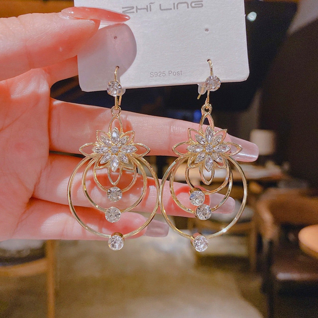 🎄Christmas Promotion-40% OFF🎄Geometric Multi-Layered Circle Flower Earrings