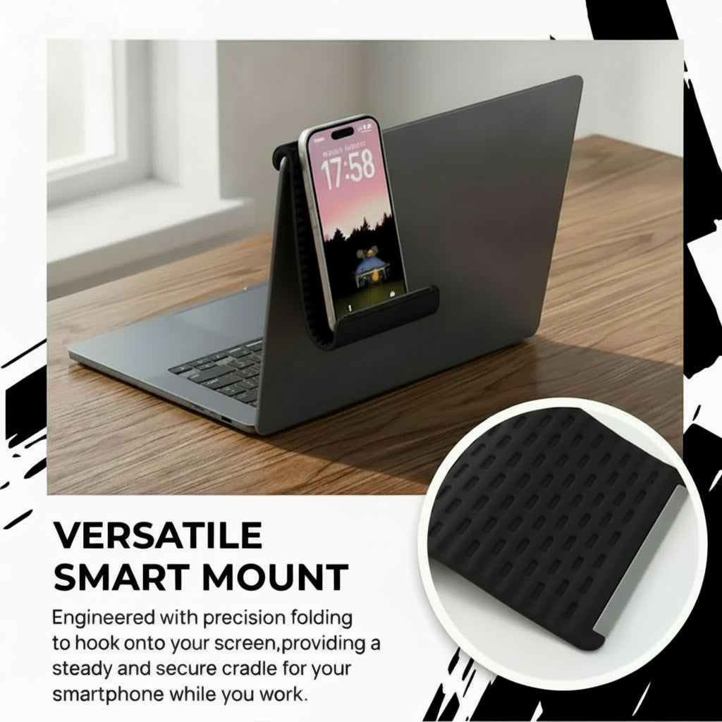 💻📱Flexible Silicone Phone Stand with Aluminum | Foldable Portable Travel Must Have Cellphone Smartphone Folding Mount