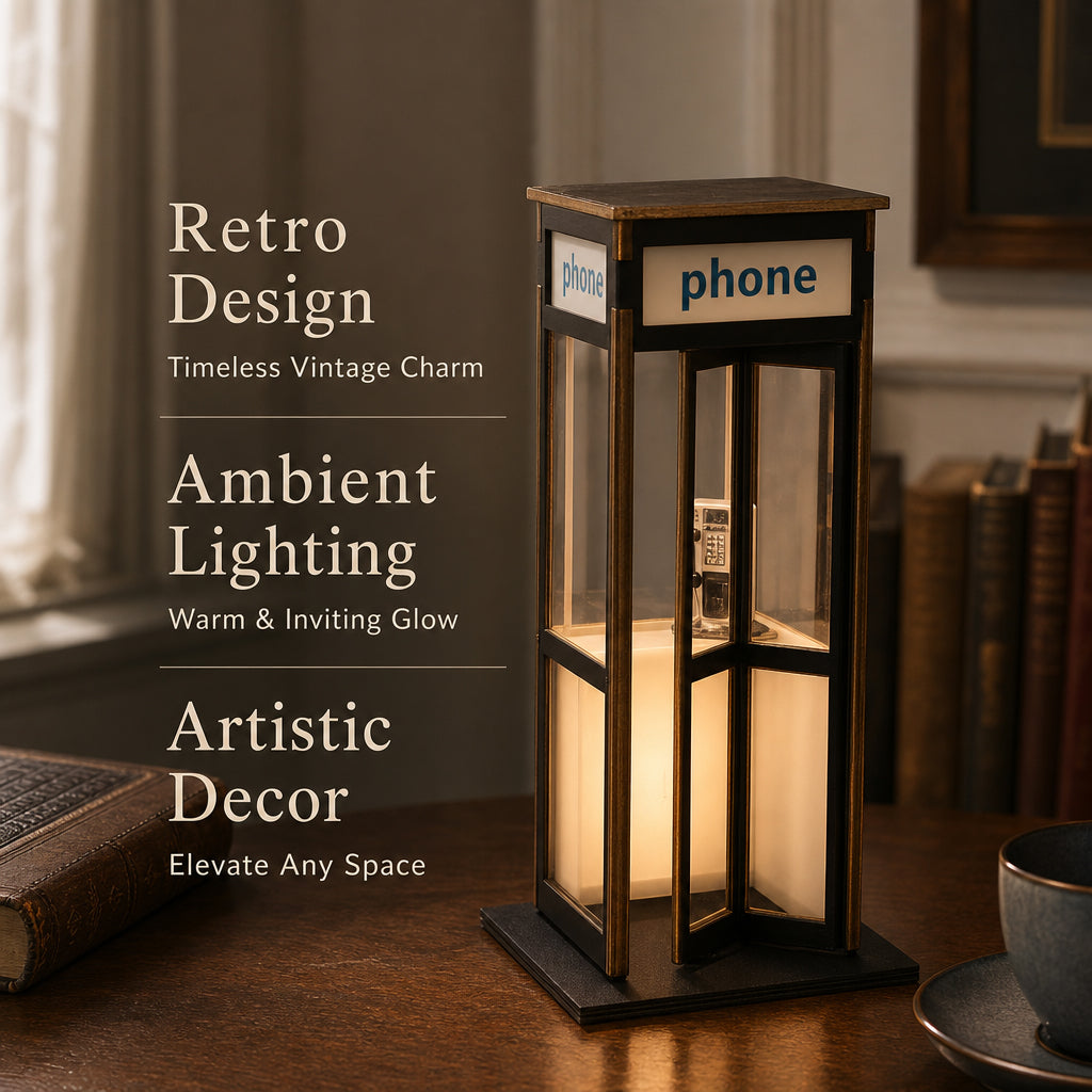 Retro Vintage Tall Phonebooth Lamp
