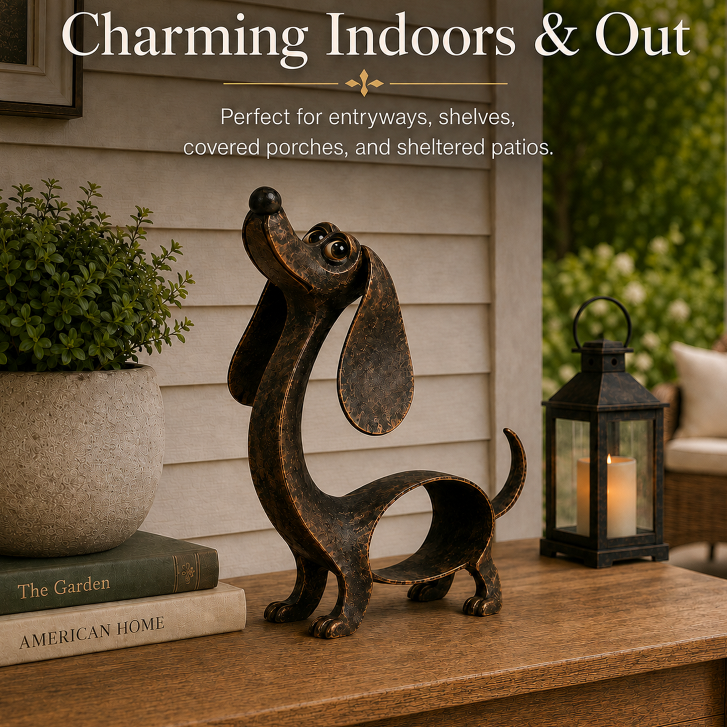 Antique Bronze Dachshund Sculpture