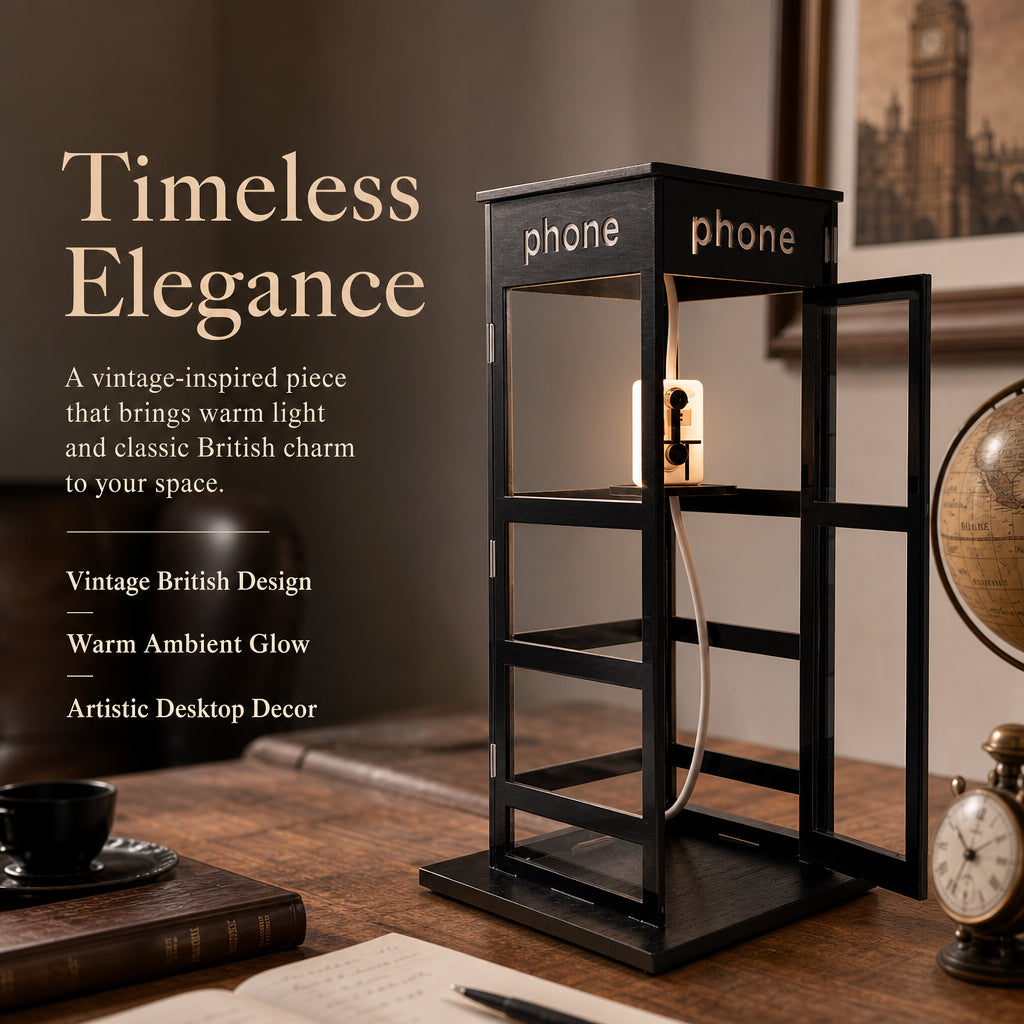 Retro Vintage Tall Phonebooth Lamp