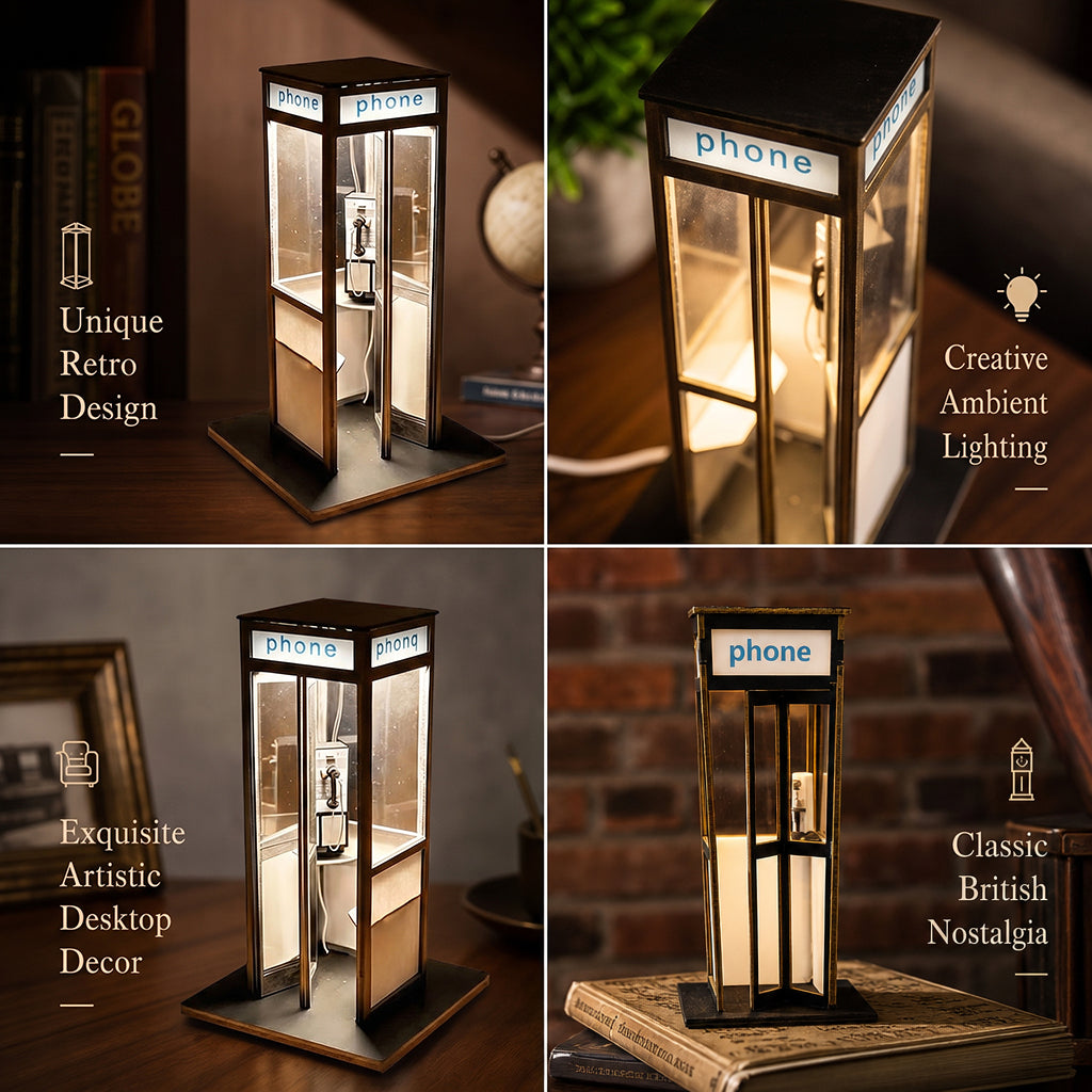 Retro Vintage Tall Phonebooth Lamp