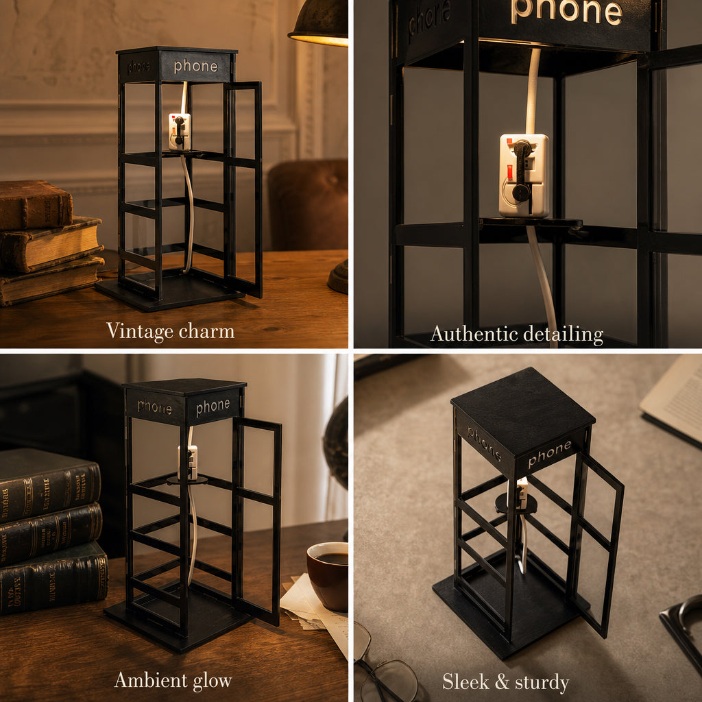 Retro Vintage Tall Phonebooth Lamp