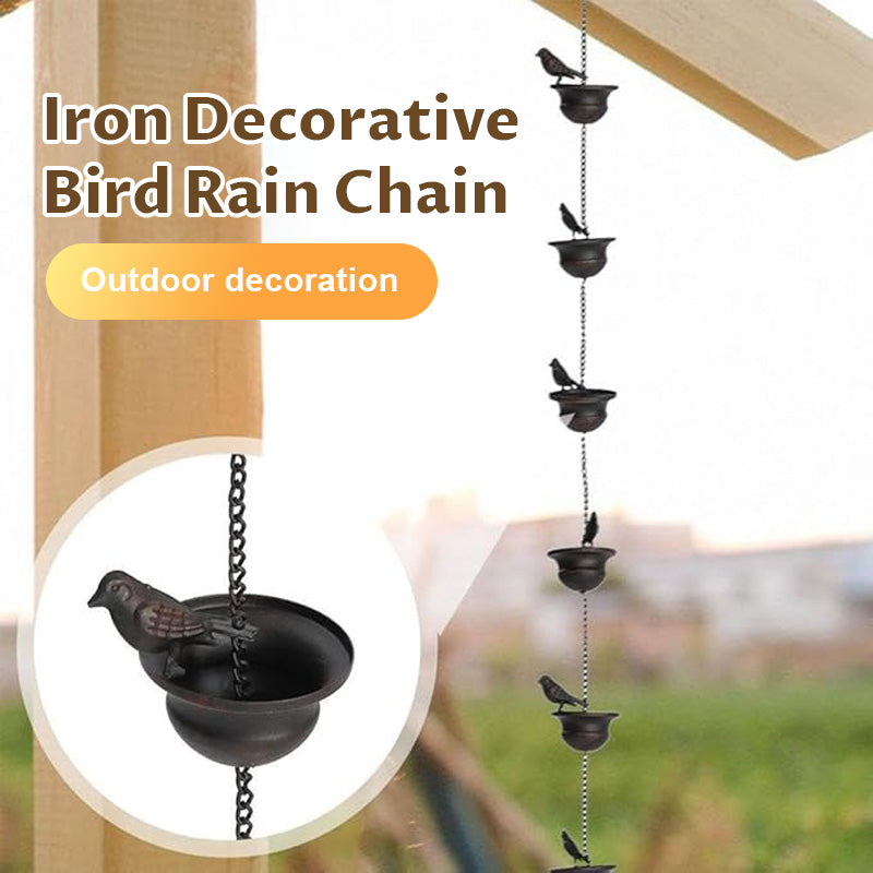 Bird wind chime rain chain