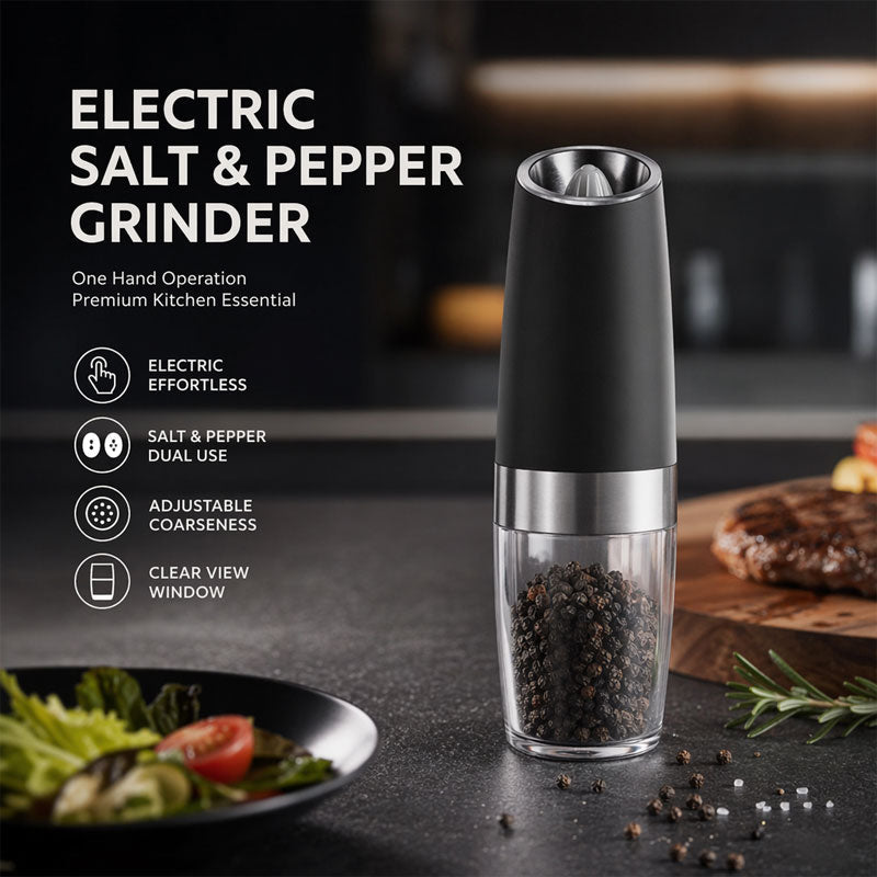 Electric Pepper Grinder - Gravity-Activated Spice Mill for Effortless Seasoning 🧂✨