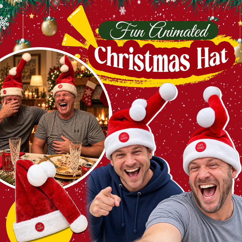 🎅 Funny Moving Santa Hat – Fun Christmas Party Accessory