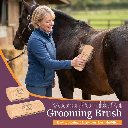 Wooden Portable Pet Grooming Brush