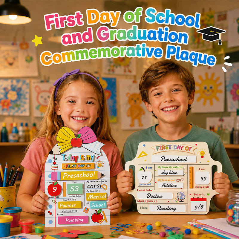 First Day of School Sign & Last Day of School Board - Reusable Photo Prop for Kids