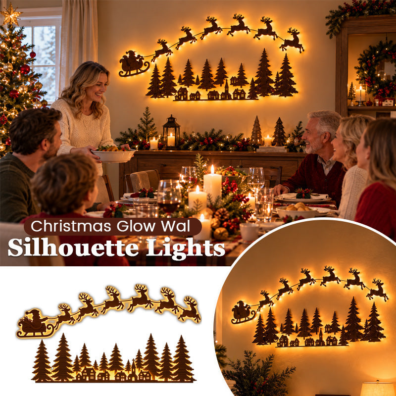 Christmas Glow Wall Silhouette Lights