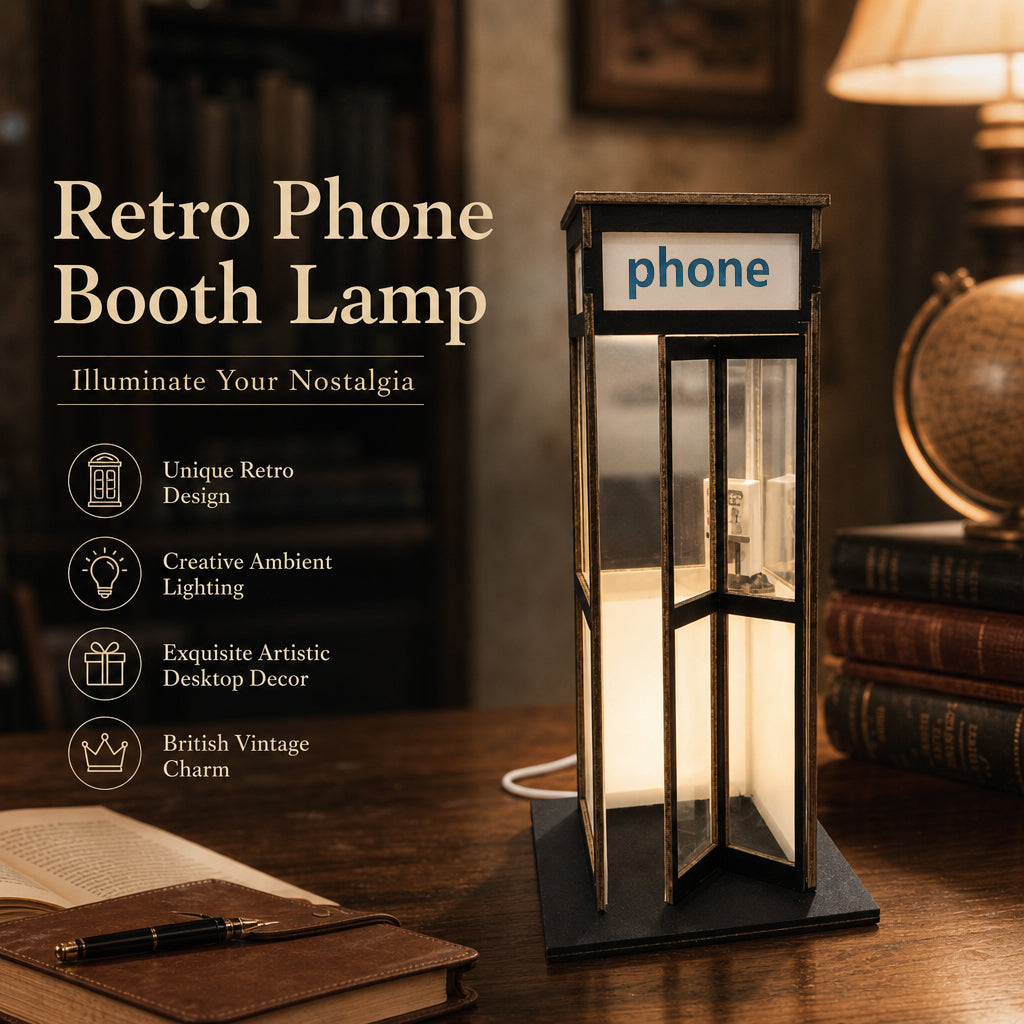 Retro Vintage Tall Phonebooth Lamp