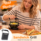 Hinged Sandwich Grill with Ridged Plates