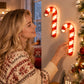 Candy Cane LED Wall Light Decoratio