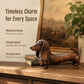 Wooden Dachshund Decor Figurine