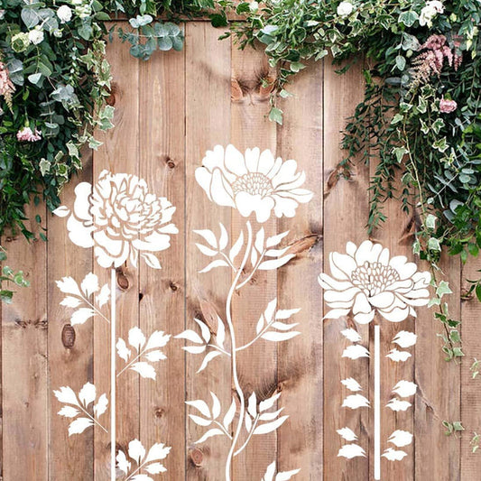 ✨LAST DAY: 49% OFF! - 💐Garden Fence Large Flower Stencils🌻DIY Decoration