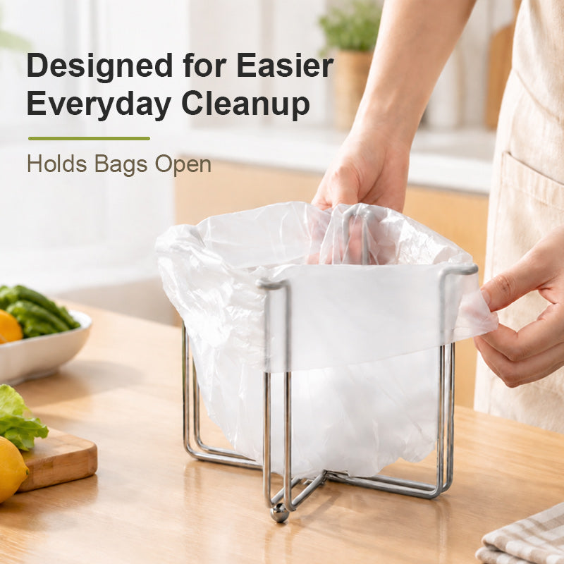 🗑️ Foldable Countertop Trash Bag Holder