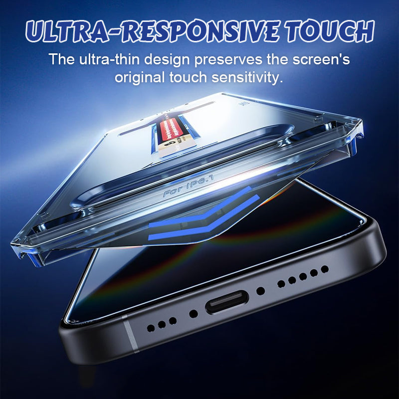 Dust-Free HD & Privacy Tempered Glass Phone Screen Protector | Easy Install Kit