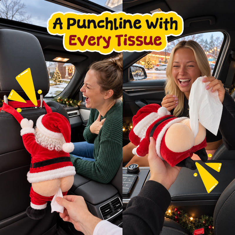 🎅😂 Funny Santa Butt Tissue Box – The Cheekiest Christmas Decoration! 🍑🎄