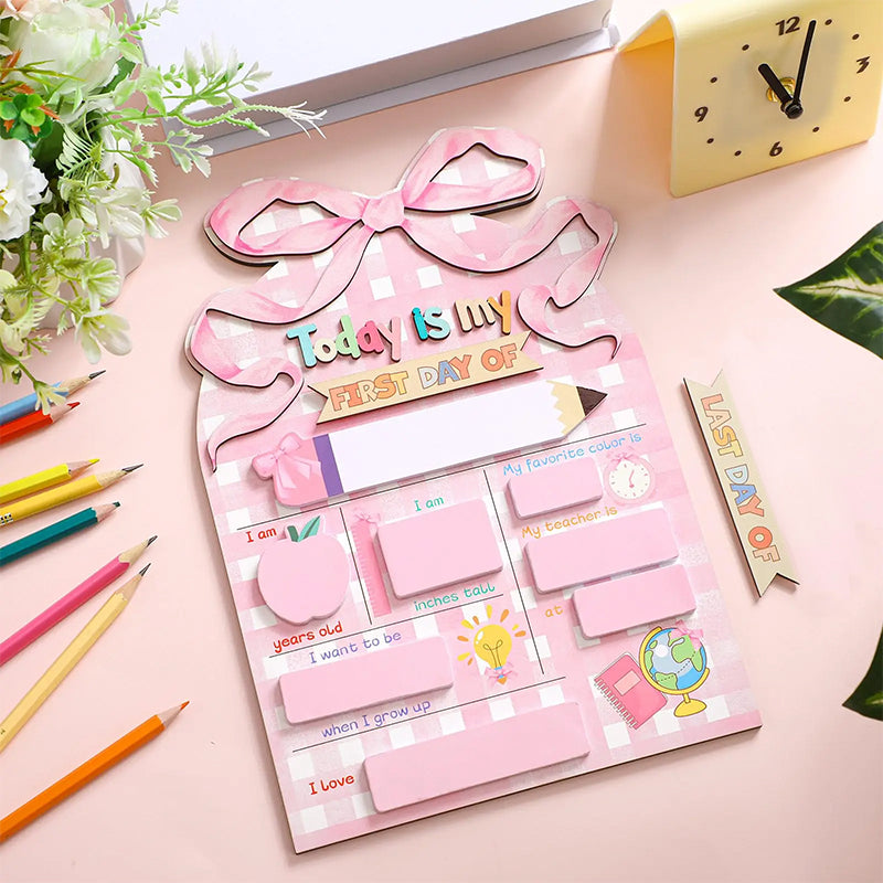 First Day of School Sign & Last Day of School Board - Reusable Photo Prop for Kids