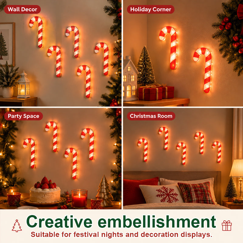 Candy Cane LED Wall Light Decoratio