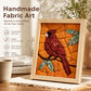 DIY Fabric Art Kit | No-Sew Fabric Mosaic Wall Art Craft with Frame & Tools