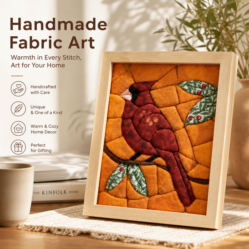 DIY Fabric Art Kit | No-Sew Fabric Mosaic Wall Art Craft with Frame & Tools