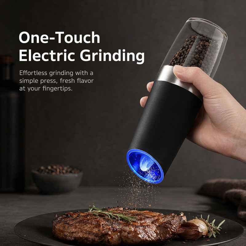 Electric Pepper Grinder - Gravity-Activated Spice Mill for Effortless Seasoning 🧂✨