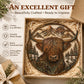 Highland Cow Mountain Scene Metal Wall