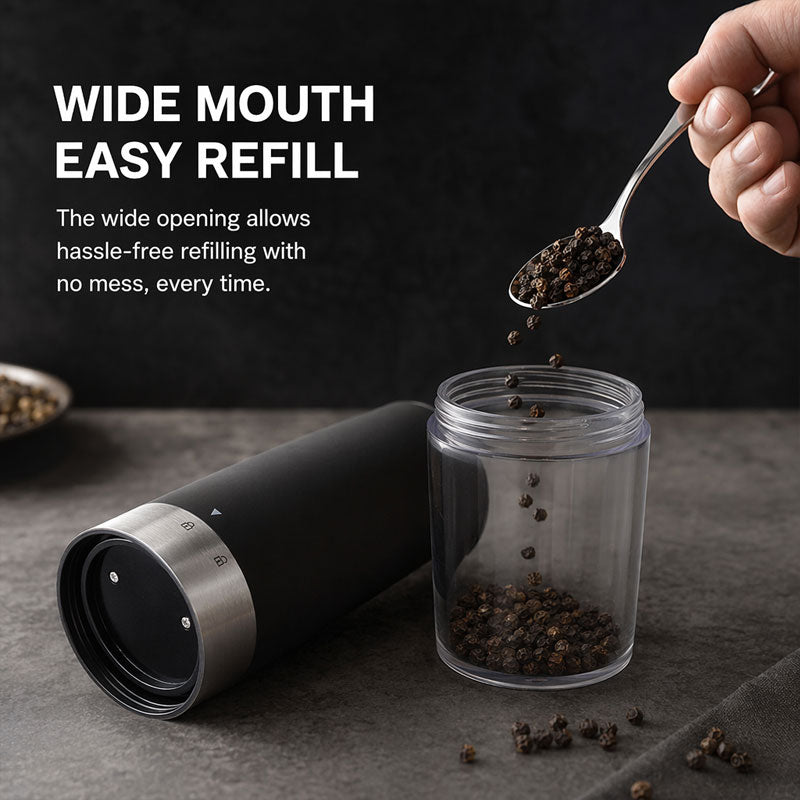 Electric Pepper Grinder - Gravity-Activated Spice Mill for Effortless Seasoning 🧂✨