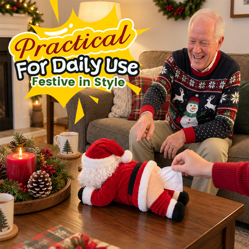 🎅😂 Funny Santa Butt Tissue Box – The Cheekiest Christmas Decoration! 🍑🎄