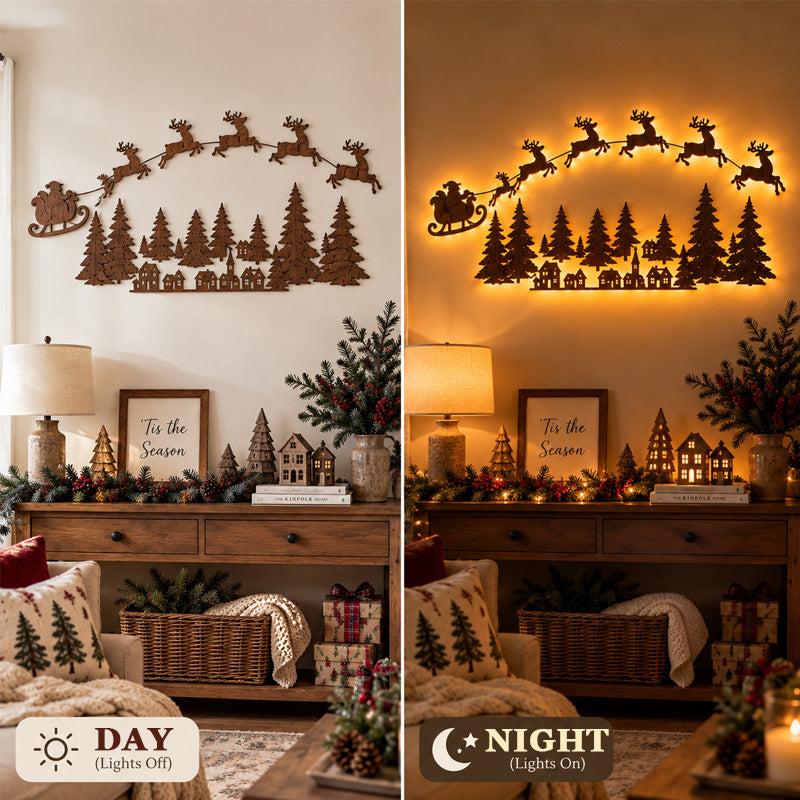 Christmas Glow Wall Silhouette Lights