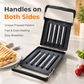 Hinged Sandwich Grill with Ridged Plates