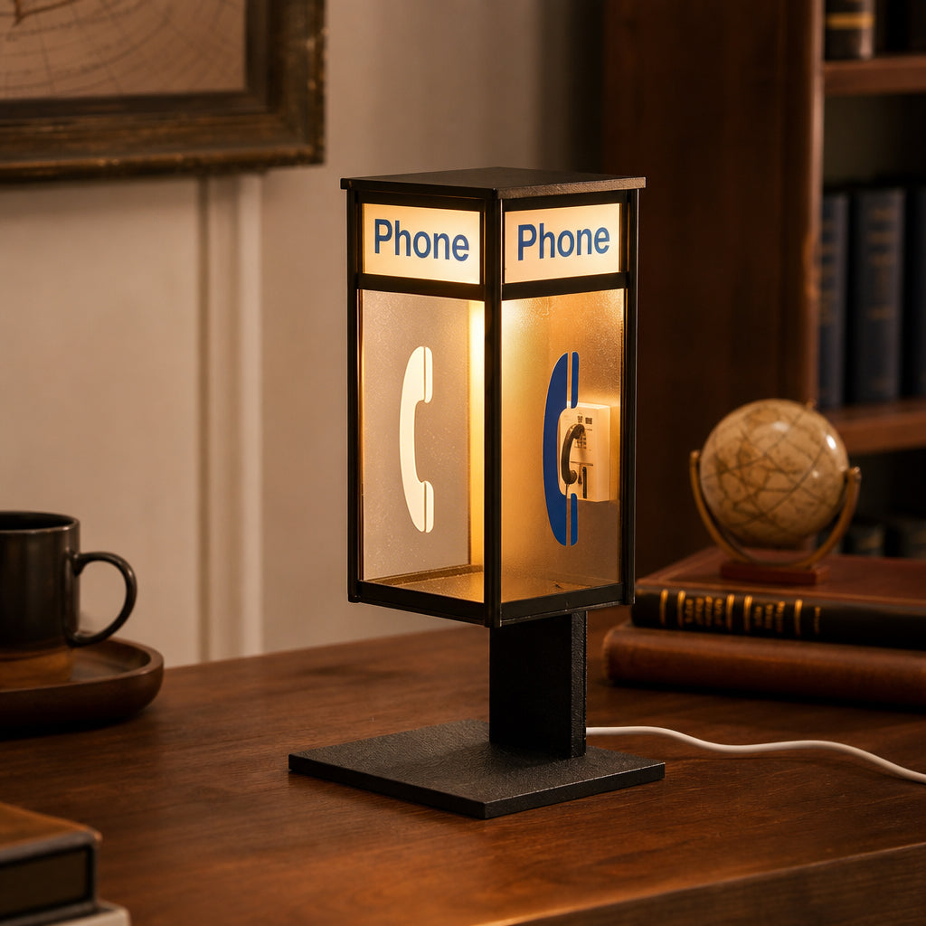 Retro Vintage Tall Phonebooth Lamp