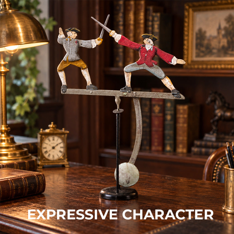🤺 Wobbling Fencer Figurine – Kinetic Desk & Shelf Decor