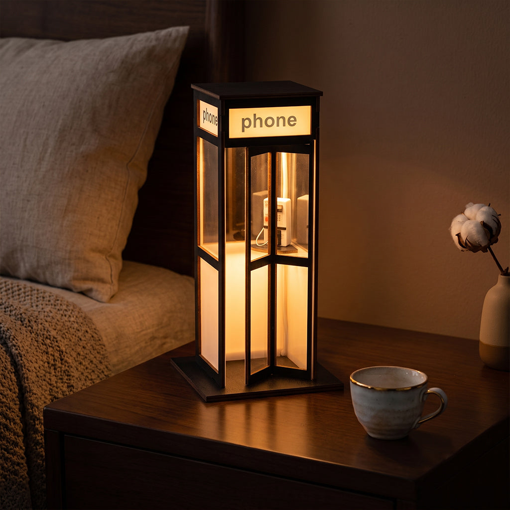 Retro Vintage Tall Phonebooth Lamp