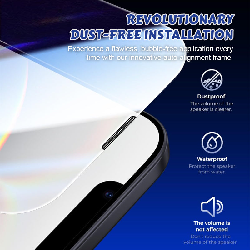 Dust-Free HD & Privacy Tempered Glass Phone Screen Protector | Easy Install Kit