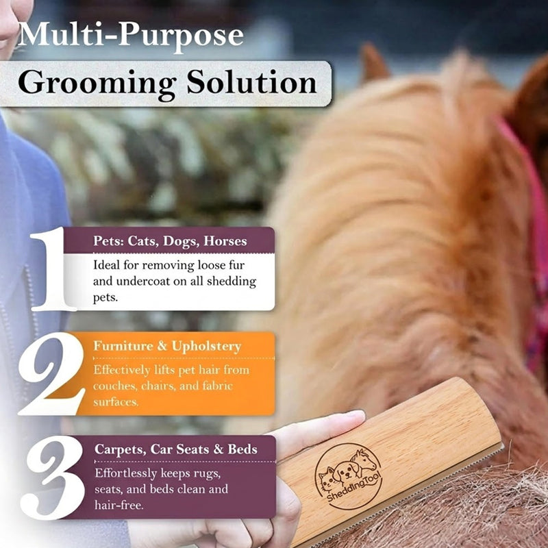 Wooden Portable Pet Grooming Brush