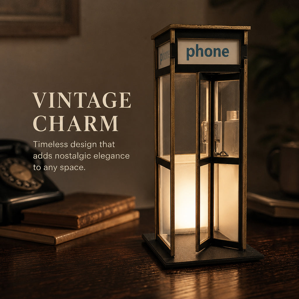 Retro Vintage Tall Phonebooth Lamp