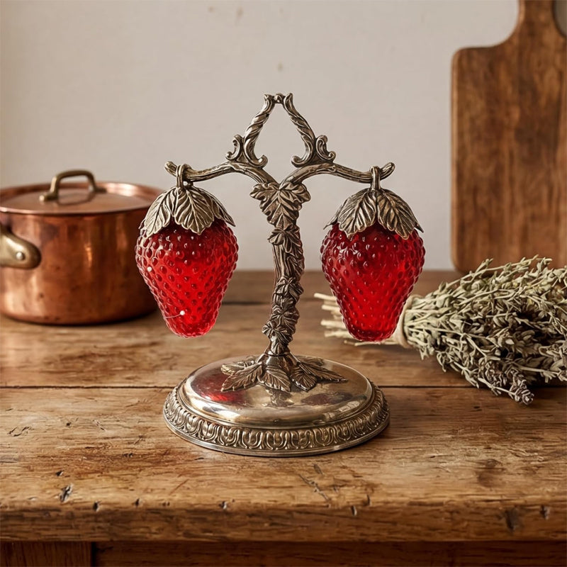 1960 - An antique Strawberry Salt & Pepper Shaker Set Seasoning Bottle