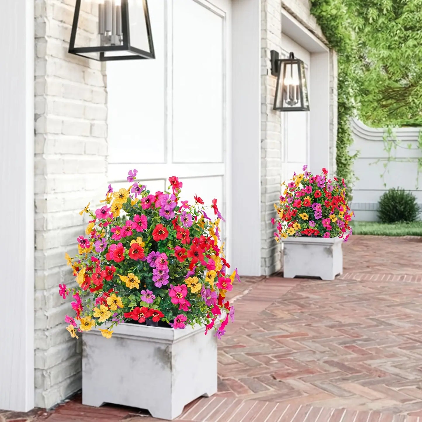 🌸Artificial Eucalyptus and Violet Ground-Insert Floral Decoration