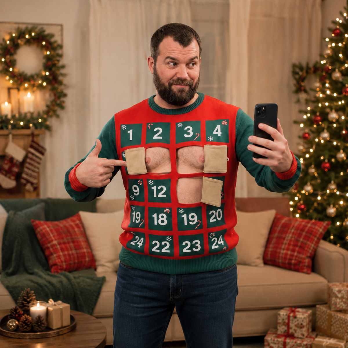 Christmas Advent Calendar Funny Sweater