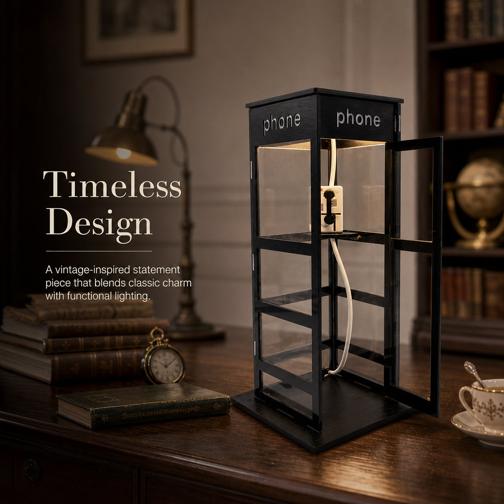 Retro Vintage Tall Phonebooth Lamp