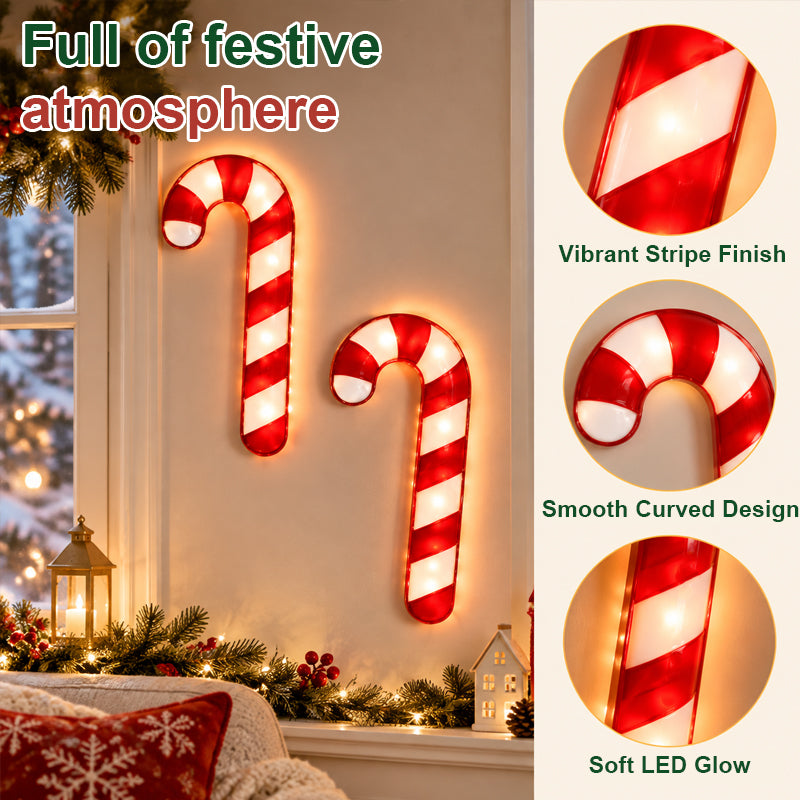 Candy Cane LED Wall Light Decoratio
