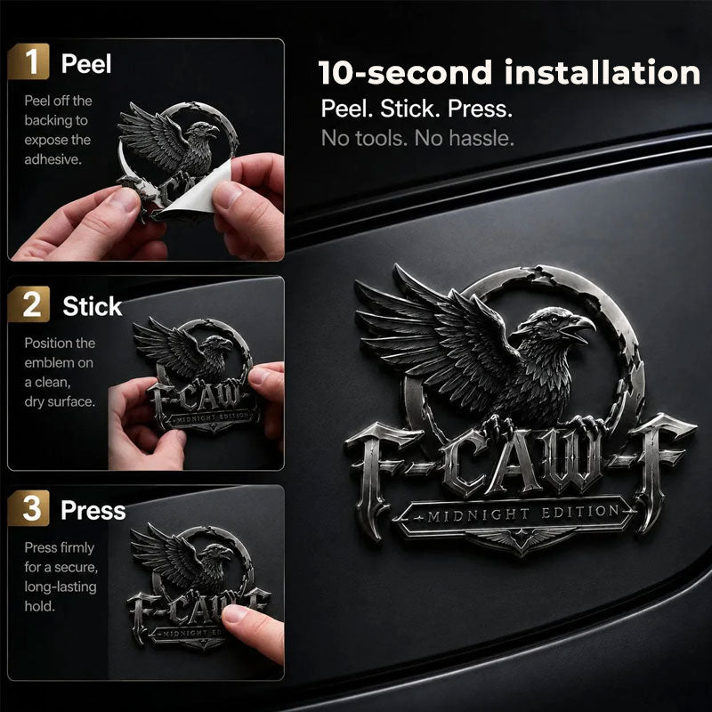 F-CAW-F "Midnight Edition" Metal Emblem - Premium Attitude Decal