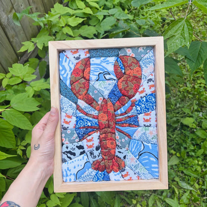 DIY Fabric Art Kit | No-Sew Fabric Mosaic Wall Art Craft with Frame & Tools