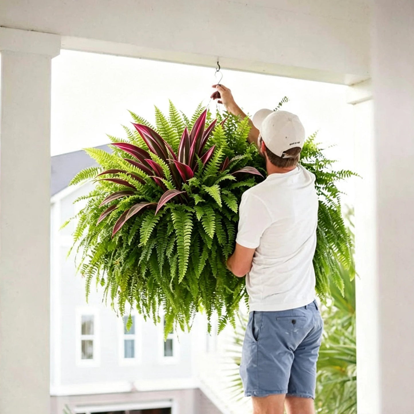💥 Summer Special 🔥 UV-Resistant Artificial Ferns & Red Dragon Trees – Lush Greenery That Stays Fresh All Year Round!